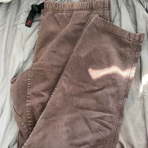 Brown adjustable work pants